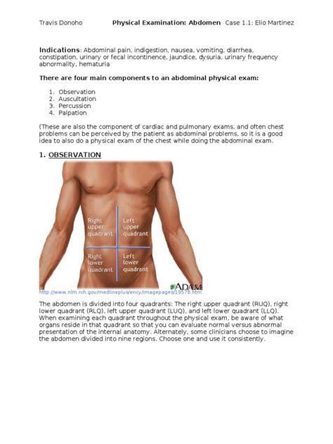 身體九宮格|腹部理學檢查 Abdomen physical examination